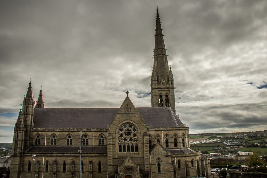 Exterior view of St Eunan and St Columba's Cathedral in Letterkenny