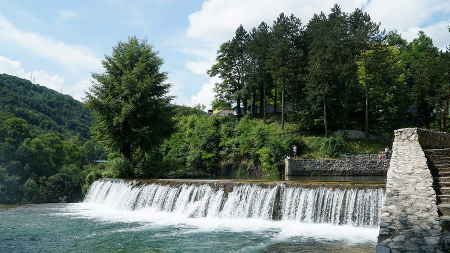 Waterfall in Jajce, Bosnia and Herzegovina