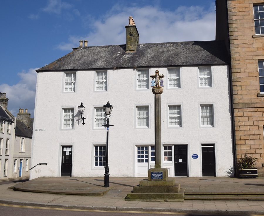 The Market Cross in Banff and 36-38 Low Street