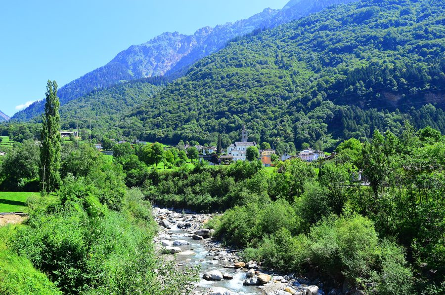 Aquila in the Valle Blenio in the canton of Ticino
