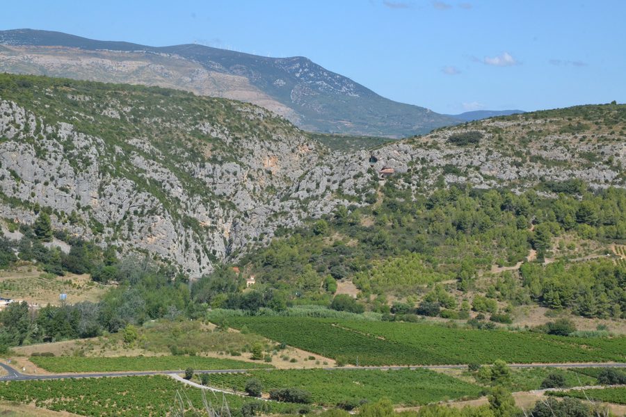 Caune de l'Arago near Tautavel with the Verdouble Valley in the background