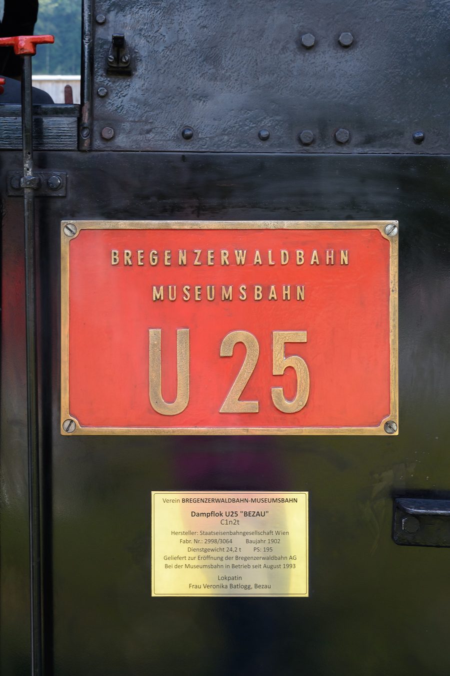 U25 steam locomotive of the Bregenzerwaldbahn, the Wälderbähnle, in Vorarlberg