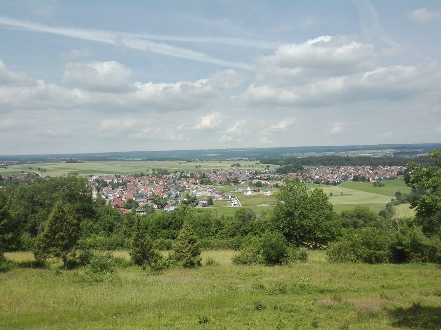 View from Egenhäuser Kapf of Egenhausen and the surrounding landscape