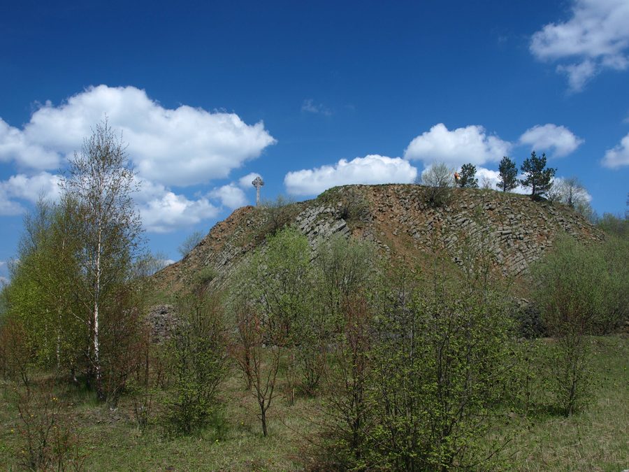 Summit of the Öchsenberg in the Rhön mountains near Vacha