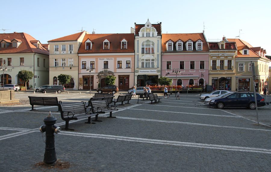 Masaryk Square in ÄŒeská LÃpa, Czech Republic