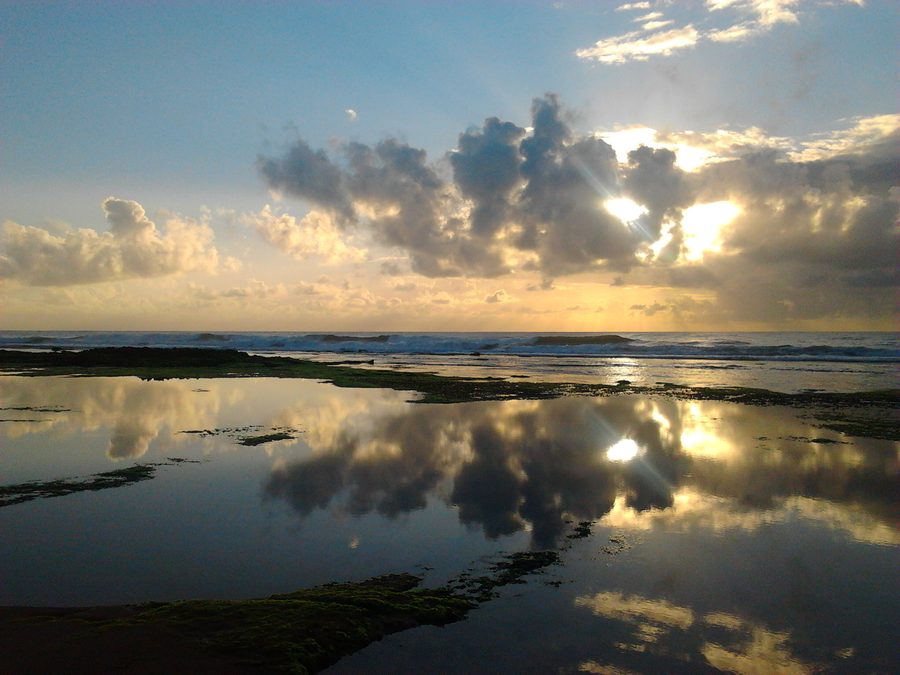 Coastal view of Vilas do Atlântico in Lauro de Freitas at sunrise