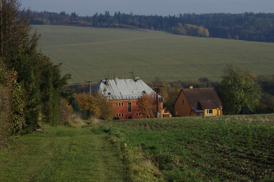 View into the valley near Moravský Beroun in the Olomoucký kraj region