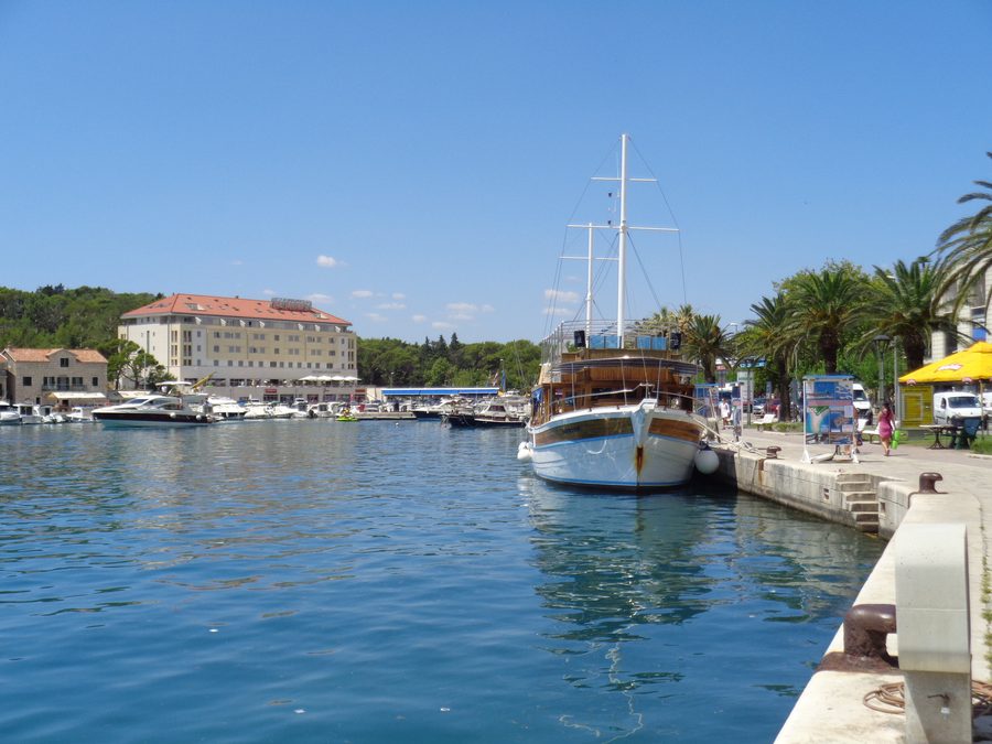 Harbor of Makarska on the Adriatic coast of Croatia