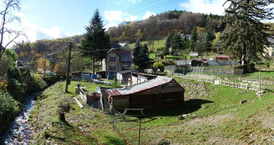 Landscape near Údolíčko close to Perštejn with the Malodolský brook