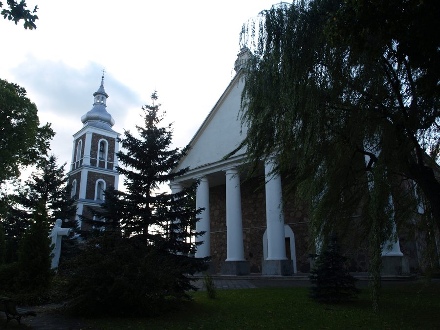 Exterior view of the church of Eišiškės in the Šalčininkai district, Lithuania