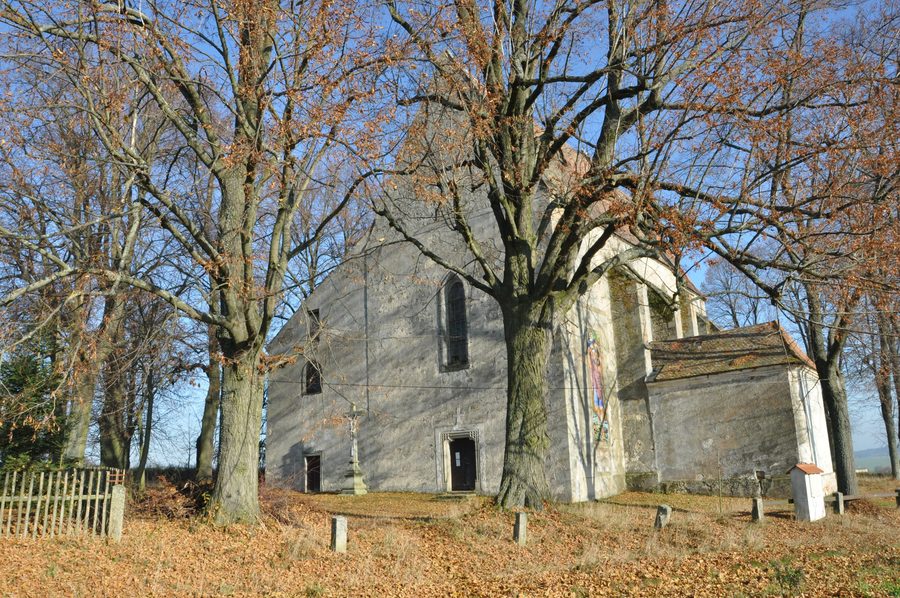 West facade of the Gothic Church of the Body of Christ in Slavonice