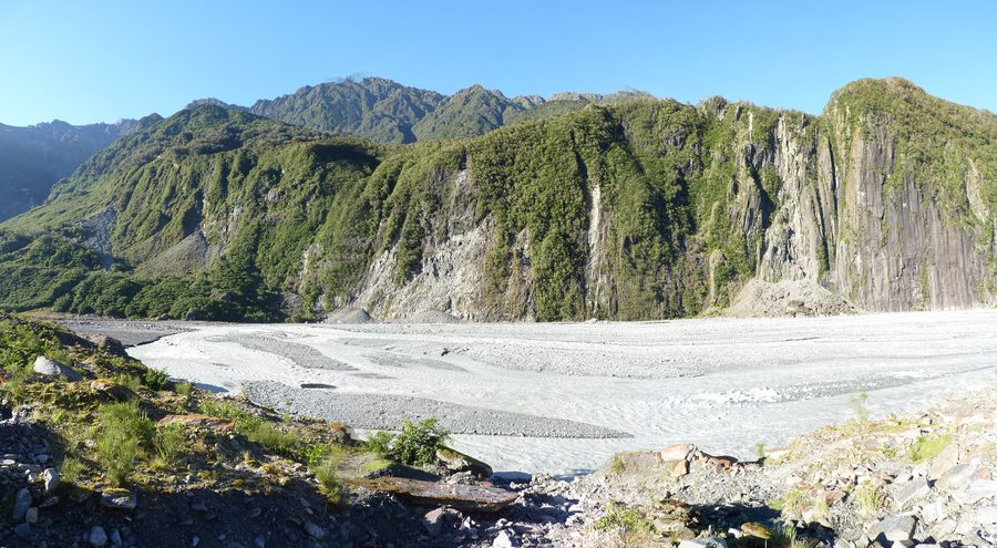 View of Fox Glacier valley on New Zealand's West Coast