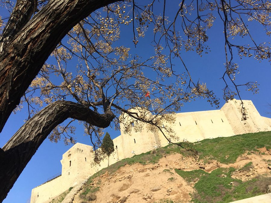 Gaziantep Castle on a hill above the city