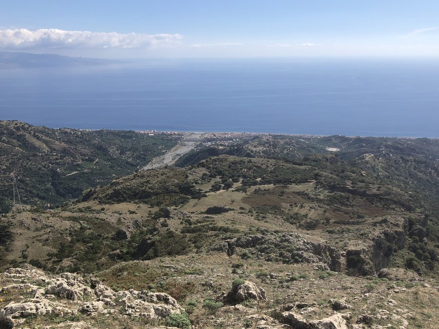 Nizza di Sicilia and Alì Terme seen from Castello Belvedere