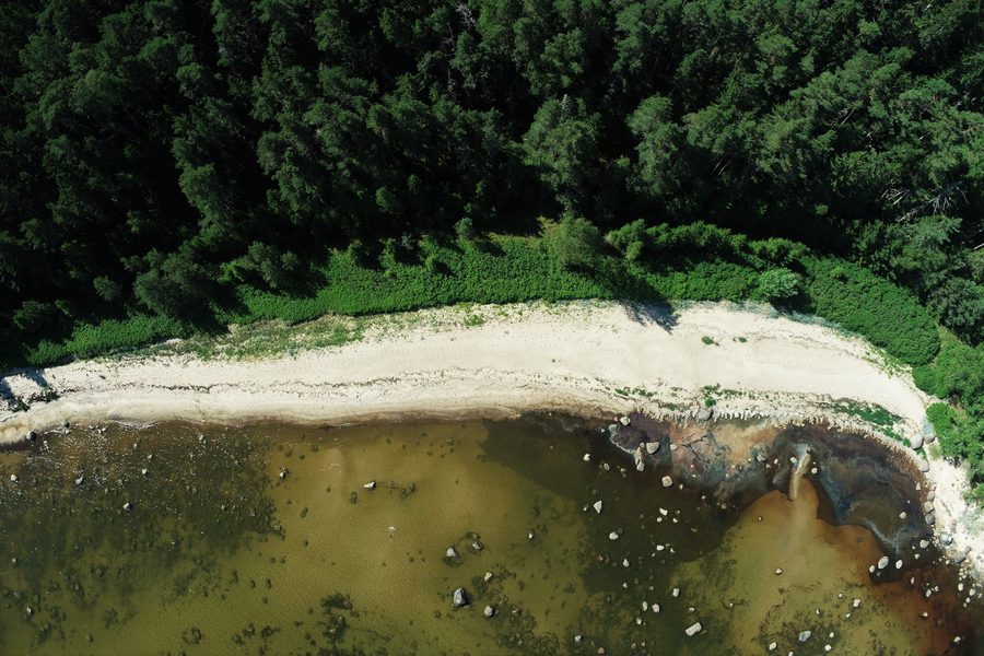 Landscape in Estonia seen from the air