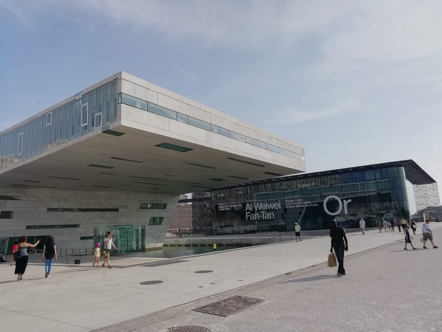 Exterior view of the Museum of European and Mediterranean Civilisations in Marseille