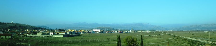 View of the village of Mitrovići south of Podgorica in Montenegro