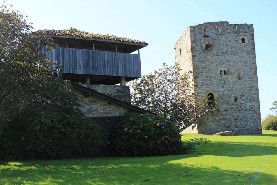 General view of the Tower of Villademoros in Valdés, Asturias