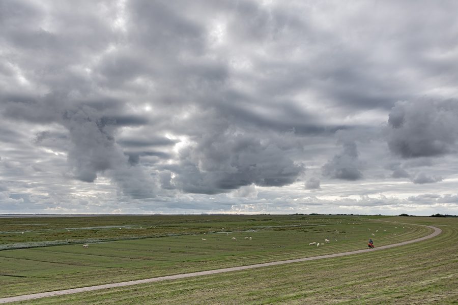 Cycle path in Dagebüll in Nordfriesland