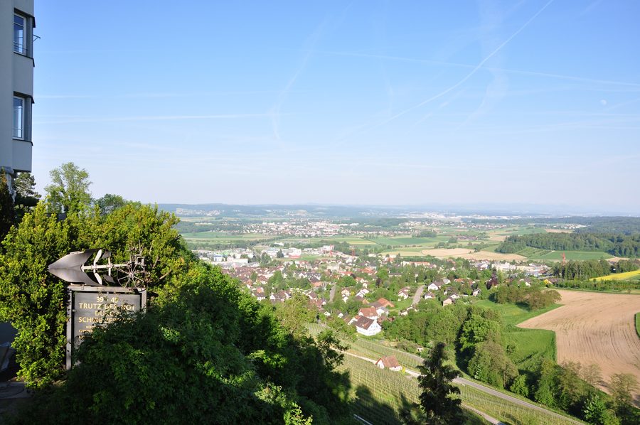 View from Regensberg of Dielsdorf and Niederhasli in Switzerland