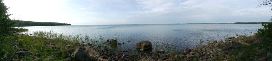 Panoramic view of Lumparn Bay in Ã…land, taken from the southern shore in Lemland