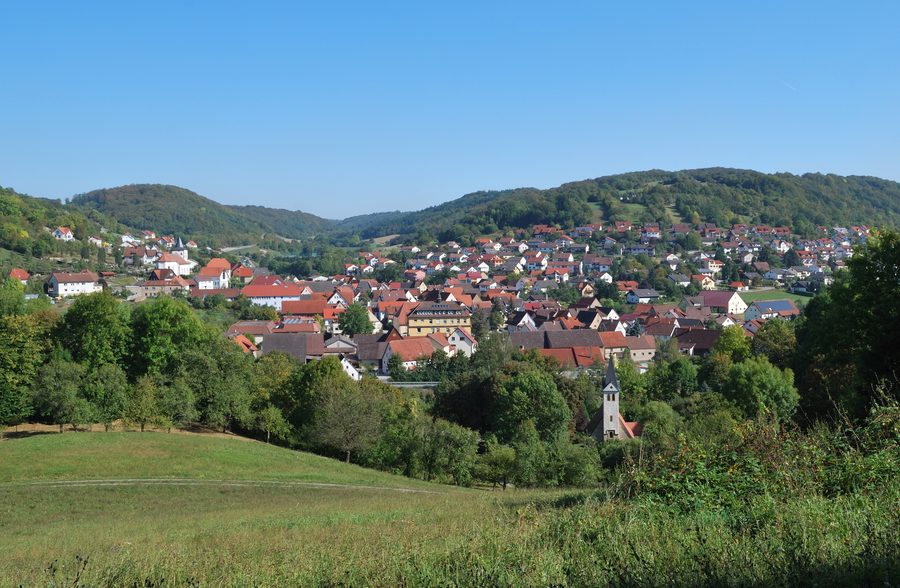 View from Jagstberg toward Mulfingen in the Jagst Valley