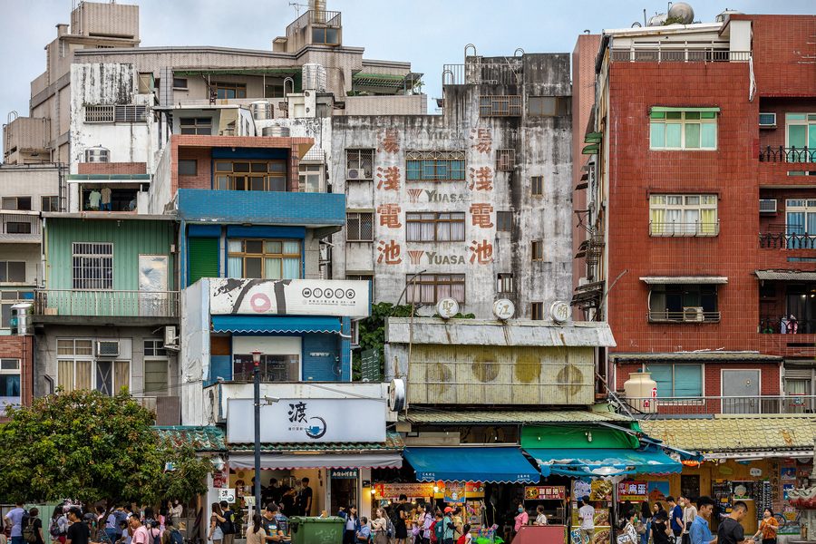 Buildings on Tamsui’s historic street