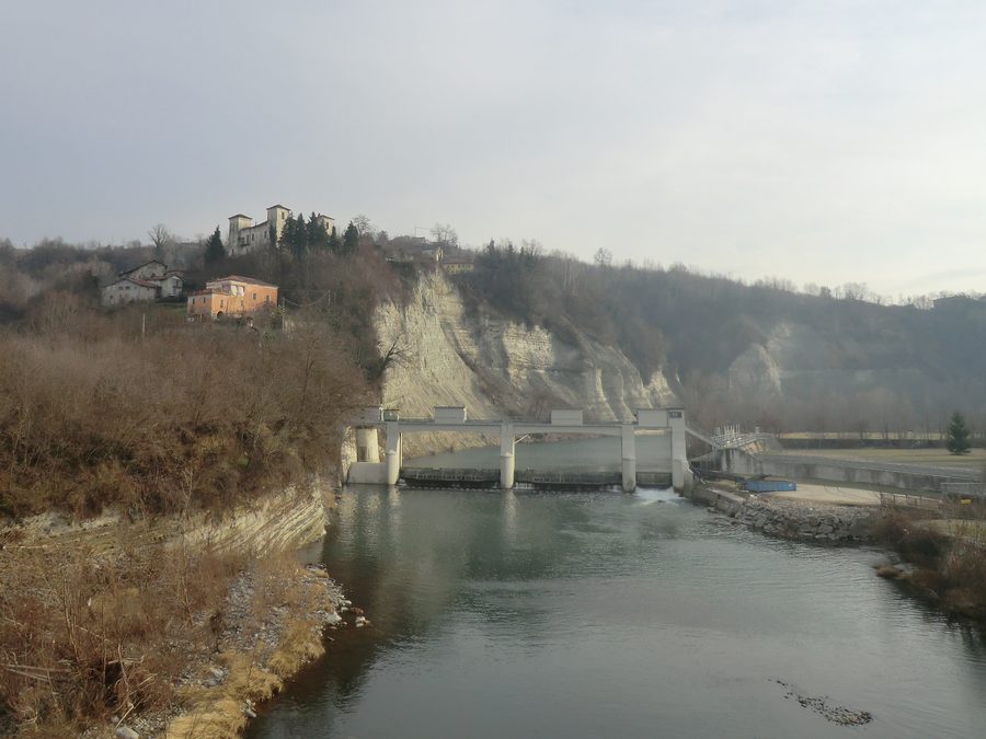 Clavesana with the Tanaro River and the castle