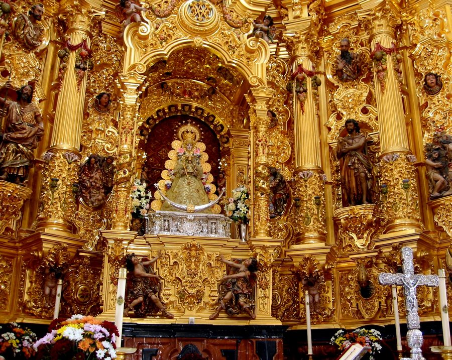 Altar with the Virgen del RocÃo in El RocÃo near Almonte