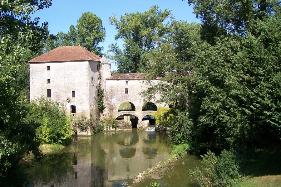 Water mill of Loubens in Gironde, France