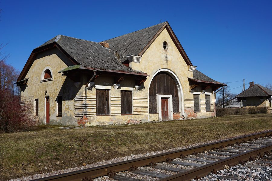 Historic station building of Sonda in Estonia