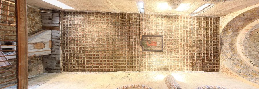18th-century faux coffered ceiling in the church of Notre-Dame-de-l’Assomption in Vic d’Oust