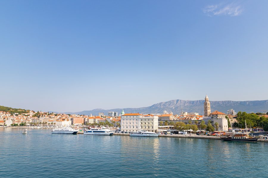 Ferry port of Split on the Croatian Adriatic coast