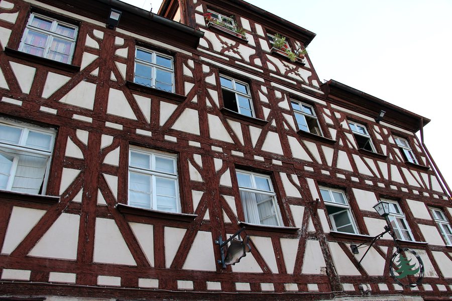 Historic half-timbered house on Königstraße in Fürth