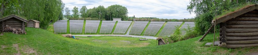 Panoramic view of the amphitheater at Stiklestad near Verdal