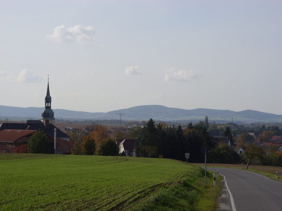 View of Crostwitz in Lusatia, a center of Sorbian language and culture