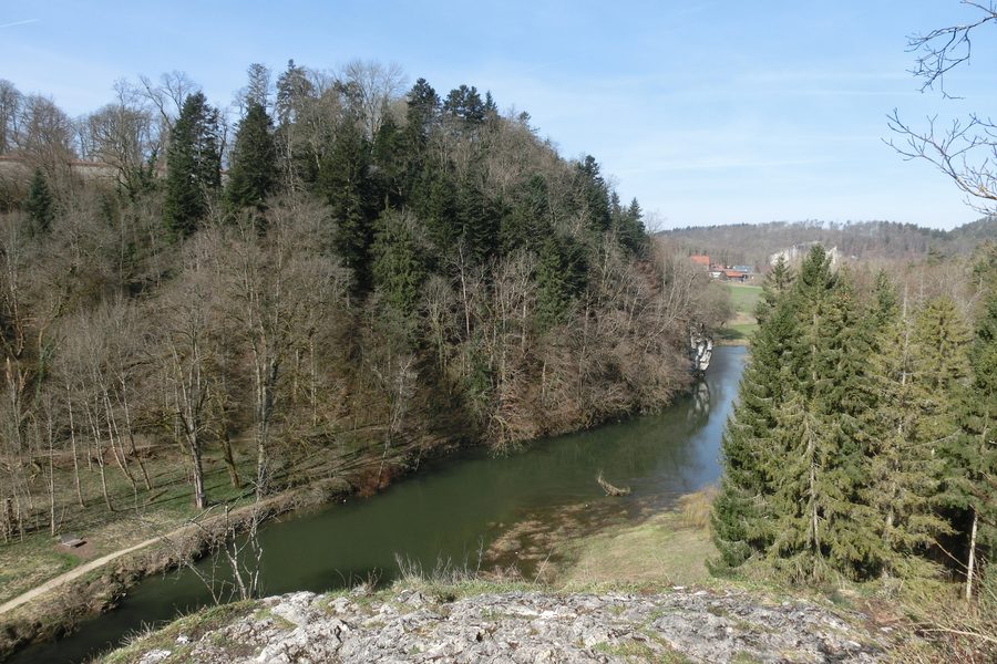 View from the Amalienfelsen in the Princely Park into the Danube Valley near Inzigkofen