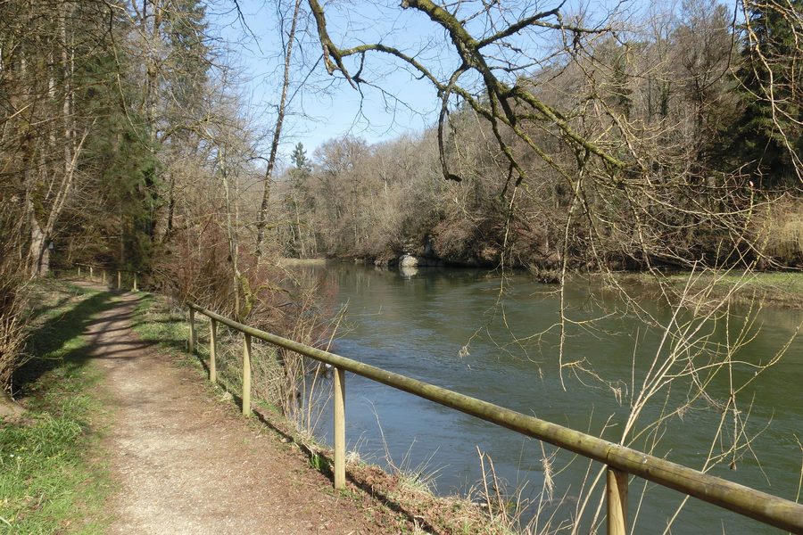 Former boat landing in the Princely Park of Inzigkofen on the Danube
