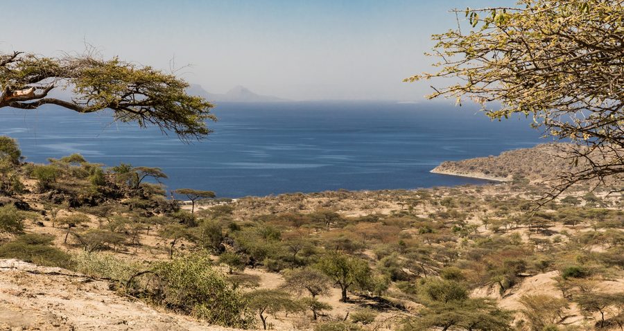 Lake landscape in Oromia