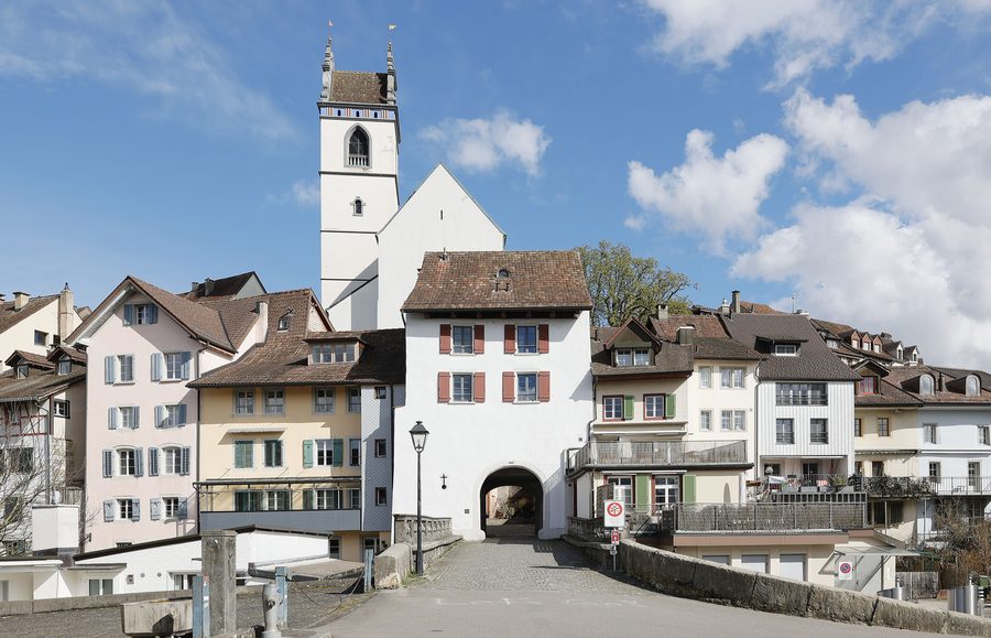 View of Aarau from the square at Haldentor