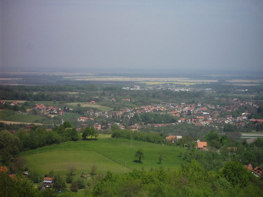 Panoramic view of Orahovica in Croatia