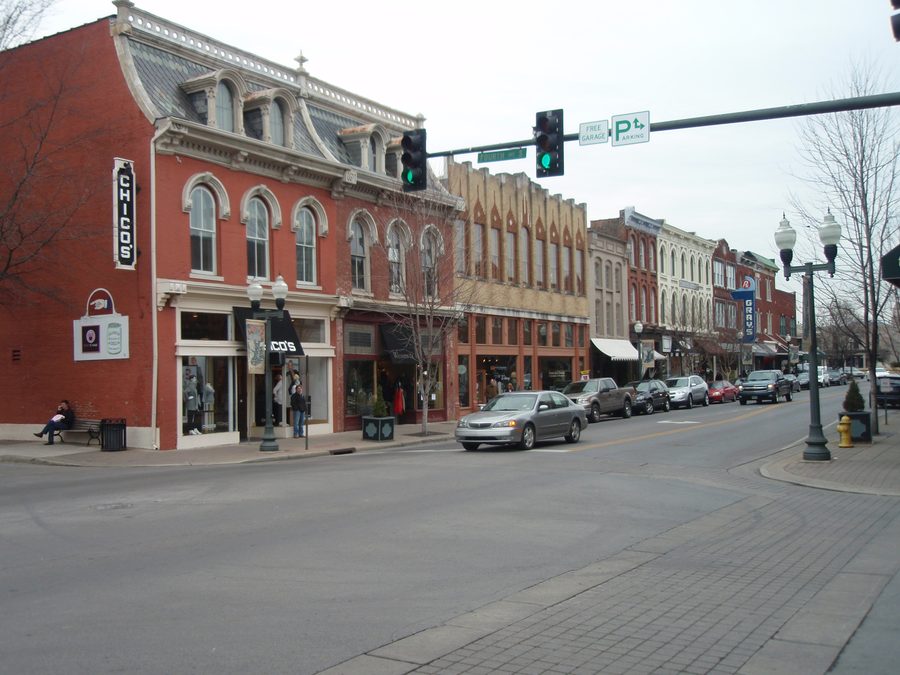 Historic Main Street on 4th Avenue in Franklin, Tennessee