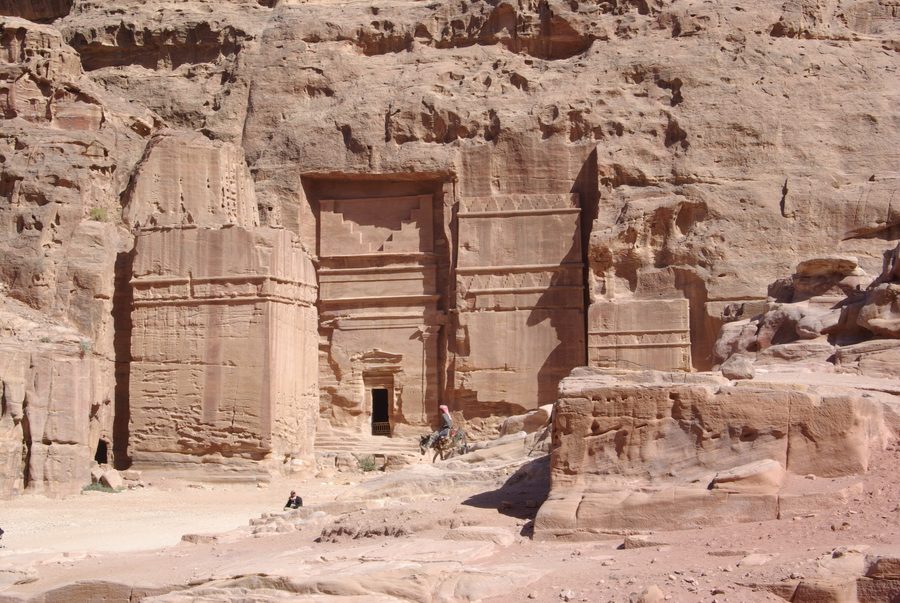 Rock landscape of Petra in Jordan