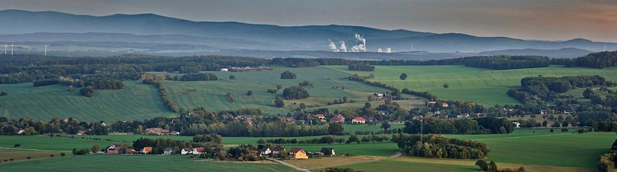 View of Herwigsdorf in the municipality of Rosenbach from a distance