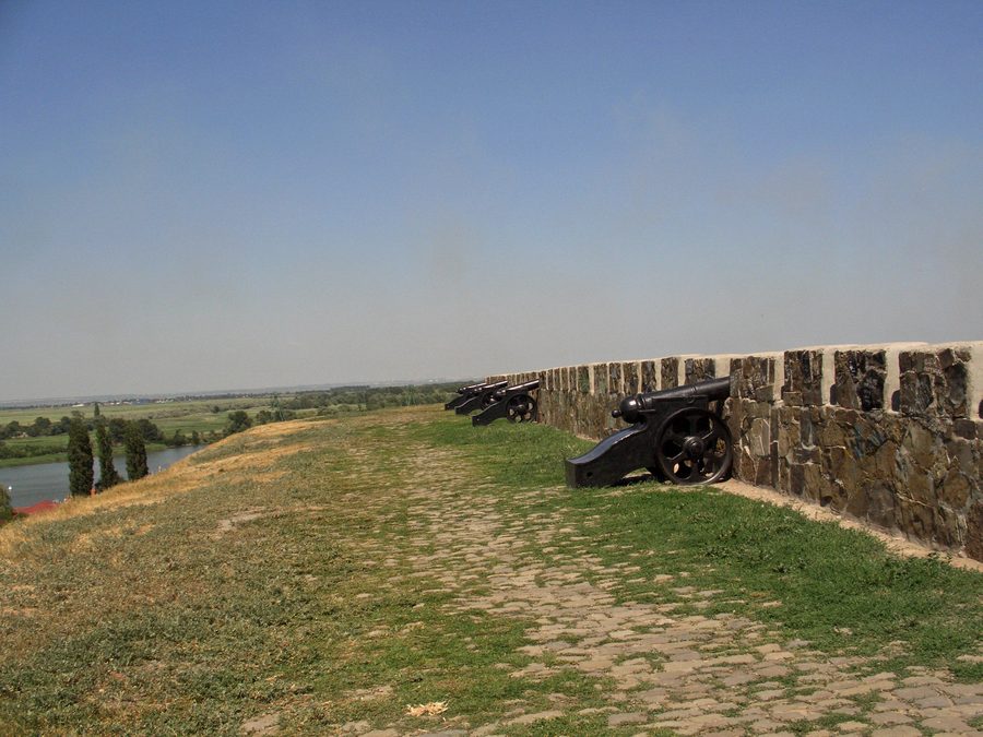Historic fortress wall in Azov.