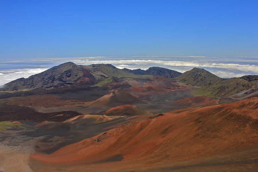 Volcanic landscape in HaleakalÄ National Park on Maui