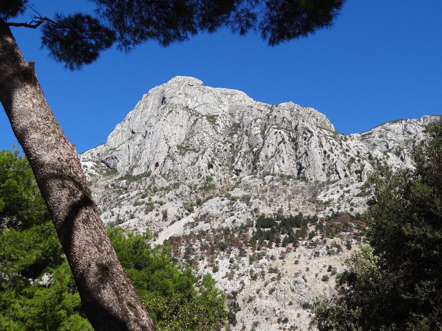 View of the mountains in the Kotor area in Montenegro