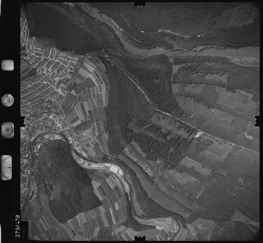 Aerial view of Gündringen in the Nagold area