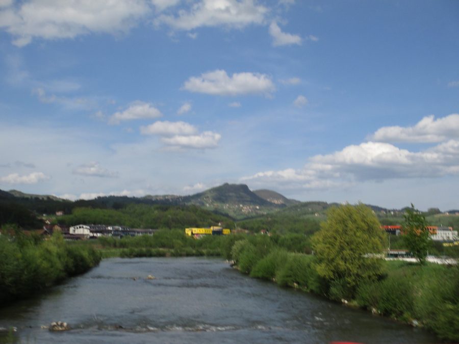 The Lašva River flows through the landscape near Vitez in Central Bosnia.