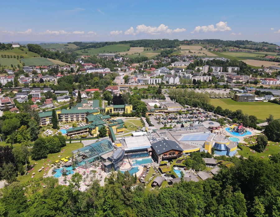 Aerial view of the EurothermenResort Bad Schallerbach